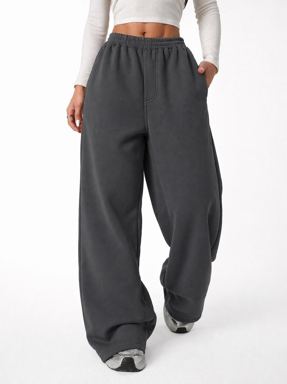 Jogging Mujer Overzise Gris Oscuro